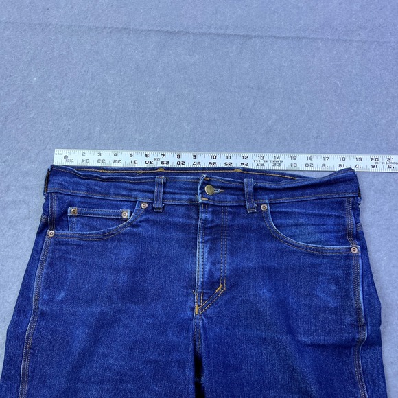 Origin Jeans Mens *37x29 ACTUAL Blue Straight Dark Wash Legit Fit USA Made (34C) - Picture 6 of 14